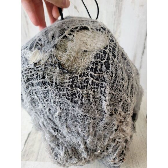 Styrofoam AS IS grim reaper hanging head skeleton red Halloween prop decor - Picture 14 of 16